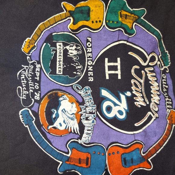 Vintage  Summer Jam II 78 Graphic T-Shirt No Size But Measurement Used Condition - Picture 14 of 16